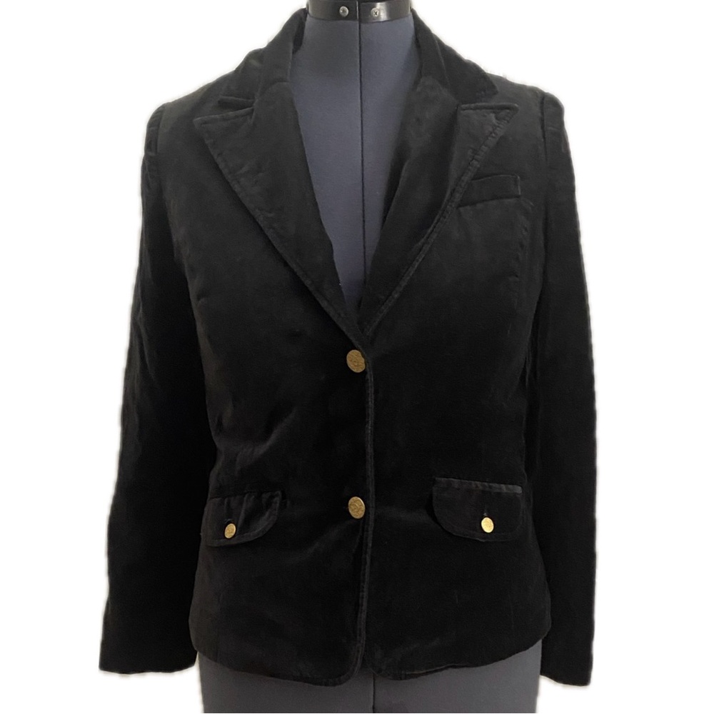 Velvet Blazer with Front Pockets - Picture 5 of 11